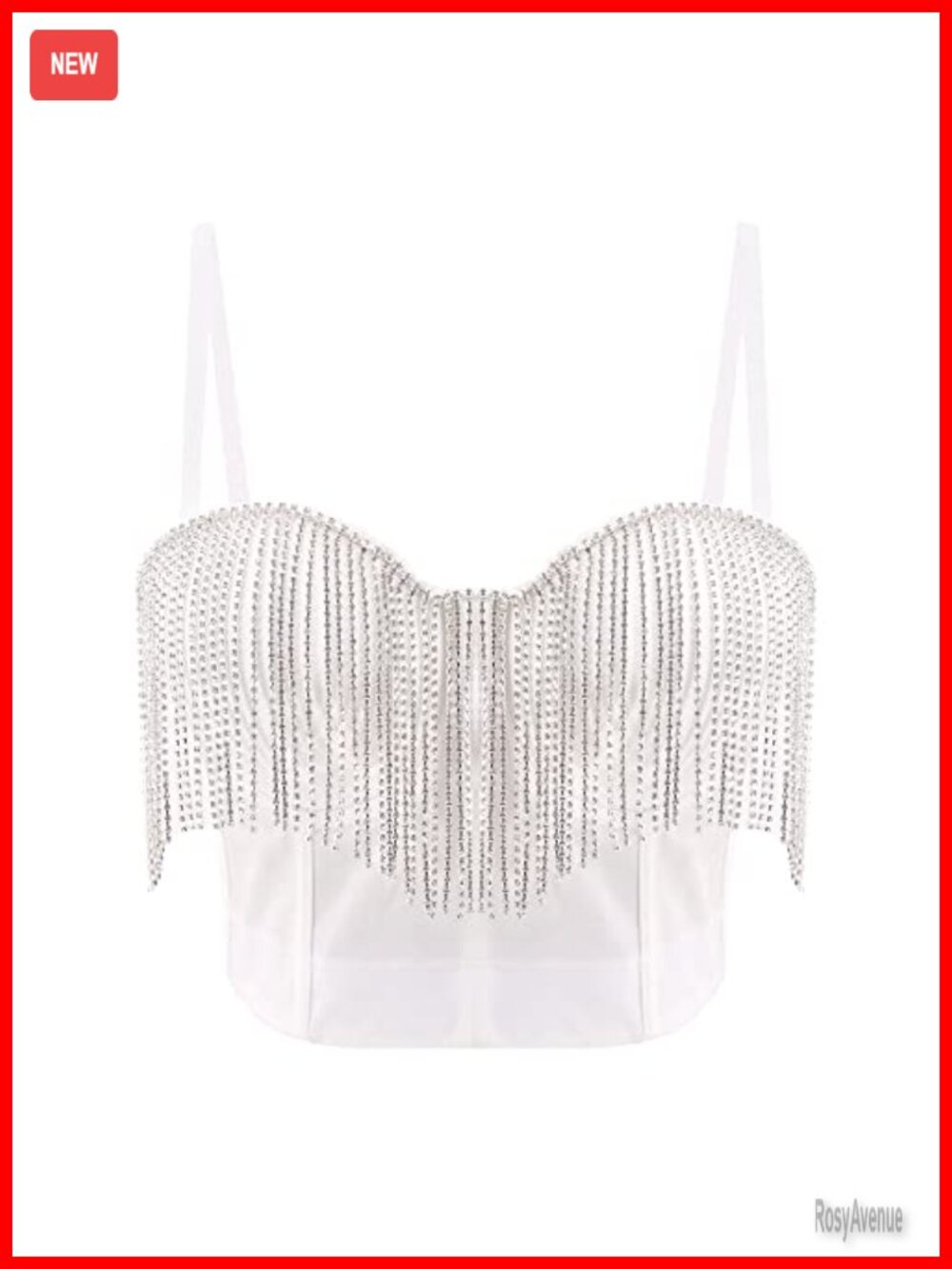 Sexy Sequins Crop Top Spaghetti Strap Sleeveless Tank Top Push-Up Bustier